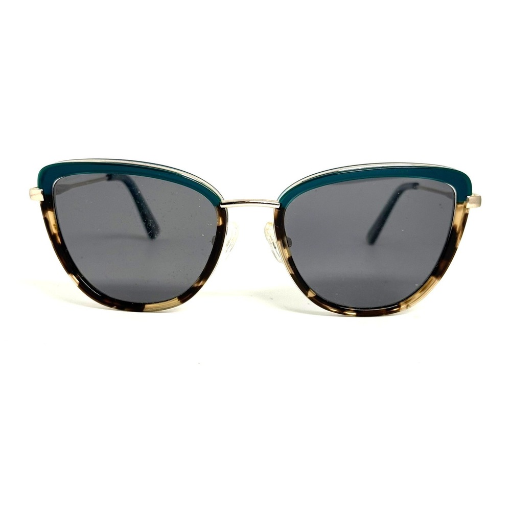 Ann Taylor Petite Cat Eye Sunglasses Teal Tortoise Gold ATP924 C02 52-18-135